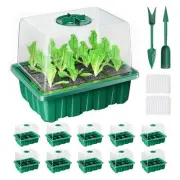 Seed Starter Tray, 10 Pack 120 Cells Thicken Seed Starter Kit with Heightened...