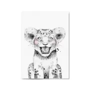 Cute Blushing Baby Lion Nursery Animal Wall Art