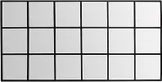 Olly & Rose Large Wall Mirror - Window Style Black Metal Frame Extra Large Mirror 140 x 70cm Contemporary Home Décor for Indoors and Covered Outdoors