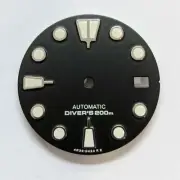 Turtle Dial for Seiko SKX007, Seiko MOD part, fits NH35, C3Lume, Black