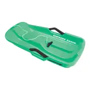 Slippery Racer Downhill Thunder Kids Toddler Plastic Toboggan Snow Sled, Green