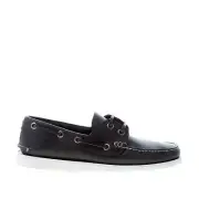 CHURCH'S men shoes Blue calf leather Marske laced boat shoes EDB019