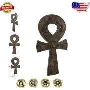 Intricate 16-Inch Ankh Wall Plaque - Cold Cast Bronze Finish for Home Decor