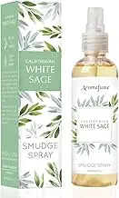 White Sage Smudge Spray by Aromafume | 100ml/3.3 oz | Sage Spray for Cleansing Negative Energy & Protection | Non-Toxic Room Spray | Natural Sage Mist for Spiritual Cleansing, Smokeless Smudging