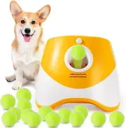 Automatic Dog Ball Launcher, Dog Ball Thrower with 15 Mini Tennis Balls Sizing 2