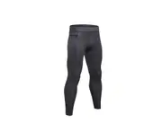 Men'S Compression Pants Pocket Baselayer Cool Dry Ankle Leggings Active Tights - Grey