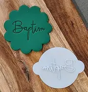 Enticedecorations Baptism Embosser, Cookie Cupcake Stamp, 1 Piece