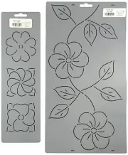 Quilting Stencils Simple Floral Flower Stipple Quilt Patterns Set of 2 Templates