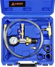 ADAFIRST Automotive Radiator Coolant Vacuum Refill Tool Kit, Engine Cooling System Vacuum Purge & Fill Tool Set with Universal Adapters (O.D. 32mm 35mm 40mm 45mm) for Car SUV Truck Airlift, Blue Case