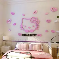 在飛比找蝦皮購物優惠-立體hello kitty壓克力壁貼