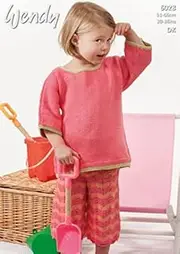 Wendy Girls Top & Shorts Supreme Knitting Pattern 6028 DK
