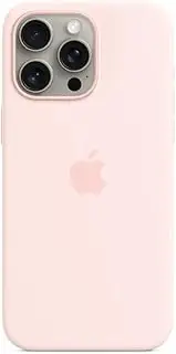 Apple iPhone 15 Pro Max Silicone Case with MagSafe — Light Pink ​​​​​​​