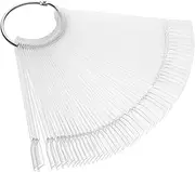 VINTORKY 200 Pcs Nail Practice Sticks Fan Shape Nail Display Stand Nail Gel Polish Display Chart Nail Polish Display Tips Nail Art Display Board for Nail Salons/home Use