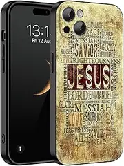 HQUSZPT Compatiable for iPhone 15 Case,Designed for iPhone case 15,Update Full Prtection Camera System,Slim Shockproof Protective Cover,Christian Faith Jesus