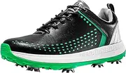 [PENXZT] Men's Golf Shoes Casual Spiked Golf Sneakers Waterproof Non-Slip Comfortable Lightweight Plus Size,D,10