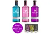 Whitley Neill Gin Gift Hamper - Rhubarb and Ginger, Pink Grapefruit & Blackberry Gins (Inc. Mini Gift Pack 3 x 50ml)
