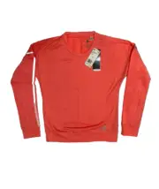 adidas Running Long Sleeve Womens XS Climalite Training Crew Neck Coral Orange