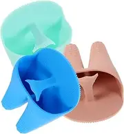 WRITWAA 3pcs Silicone Facial Cleansing Brush Makeup Brush Cleaner Face Washer for Women Men Blackhead Removing Pore Cleansing