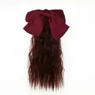 Short Curly Bow Wigs Ponytail Extensions Synthetic Clip In Hair Extensions Sweet