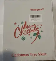 Sattiyrch Faux Fur Christmas Tree Skirt 36",White Xmas Decorations for 6ft