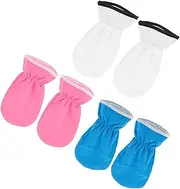 NOLITOY 3-pair Spa Gloves Hand Mask Gloves Women Hand Care Mitts Paraffin Wax Mittens for