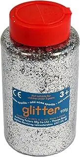 Silver Glitter - 400 gram tub with Shaker lid for Easy Pouring - Arts and Crafts - Sprinkle Glitter