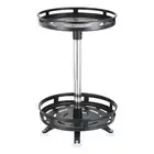 Lazy Susan Organizer, 2 Tier Rotating Spice Rack Organizer for Cabinet, Black