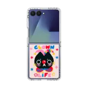 Galaxy Z Flip7 Clear Magnetic Case CLOWN LIFE