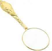 Generic Handheld Reading Magnifier Portable Magnifying Glass with Elegant Floral Design for Reading Newspapers Books and Menus Compact and Lightweight for Easy Carrying