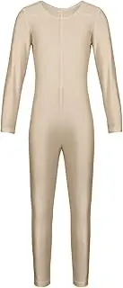 Loodgao Kids Girls Spandex Long Sleeve Ballet Dance Gymnastic Unitard Tight Stretch Full Bodysuit Jumpsuit