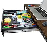 Large 23.6 Inch Under Desk Drawer Slide Out, Pencil Drawer, Undermount Desk Drawer, Under Counter Drawers, Attachable Desk Drawer, Drawer For Under Desk, Undermount Drawer, Under Desk Pull Out Drawer
