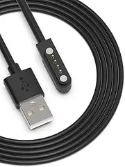Haiyistar 7.62 mm Magnetic Charger for Smartwatch, 4-pin USB Charging Cable Universal 5 W, Watches Charging Accessories Distance of 7.62 mm Between Ports