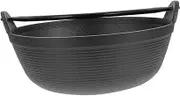 CHICAMPERA Cast Iron Cauldron Pot Non Stick Outdoor Cooking Skillet Portable Handle for Camping for Family Dinners Soup Cauldron Temperature Resistant Design