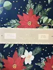 The Farmhouse Red White Poinsettia On Navy Blue Cloth Tablecloth 70” Round