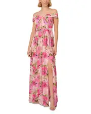 Adrianna Papell Off-the-Shoulder Gown