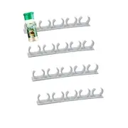 4 Pack Kitchen Spice Rack Gripper Clips with 20 Clips for Wall Cupboard Cabinet