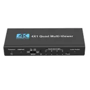 1mor 4k Hdmi Multi-viewer 4x1 Quad Screen Viewer 4in1 Seamless Hdmi Switcher Switch