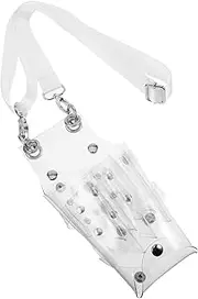 Ipetboom Transparent Scissors Bag Tool Pouch Hairdressing Equipment Hair Stylist Bag Hairdresser Tool Bag Organizer Sash Haircut Portable Shear Accessory Plastic Polyester Fiber