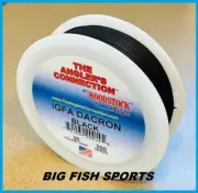 WOODSTOCK BRAIDED DACRON Fishing Line Black Color 30lb-300yd NEW! FREE USA SHIP!
