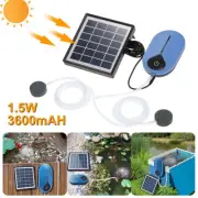 2 Air Stone Aerator Pond Water Oxygenator Solar Powered Oxygen Pump Fountain New