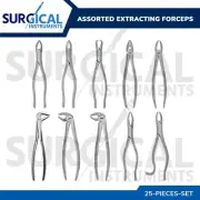 New 25 Pcs Extraction Extracting Forceps Dental Instruments German Grade