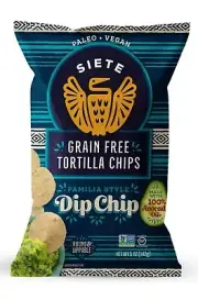 〽️ New SIETE Dip Chip Avocado Oil Vegan Grain Dairy Free Tortilla Chips 5oz