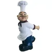 Space saving Resin Chef Statue Wine Storage Shelf for Home and Restaurant
