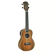 Tiki '9 Series' Koa Solid Top Electric Concert Ukulele with Hard Case (Natural S