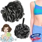 Black Pouf Bath Exfoliating Mesh Luffa Sponge Shower Loofah Product Luxury