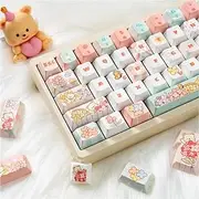 Little Bear Keycaps, Custom Mechanical Keyboard Cherry Profile Cute PBT Keycap