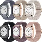 6 Braided Solo Loop Compatible with Apple Watch Band 38mm 40mm 41mm 42mm 44mm 45