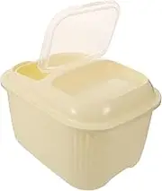 Homoyoyo Airtight Rice Storage Container with Sealing Grain Bucket Clear Lidded Cereal Container with Rolling Wheels for Easy Movement for Rice Beans Dry Food