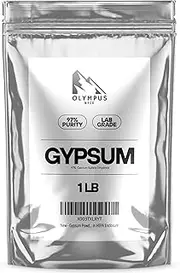 Gypsum Powder for Mushroom Substrate (1 lb), Lab Grade, Garden Soil Amendment (Calcium Sulfate Dihydrate), Packaged in HEPA Enclosure