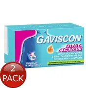 2 x Gaviscon Dual Action 48Tab